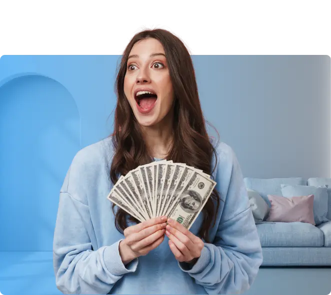 women holding cash