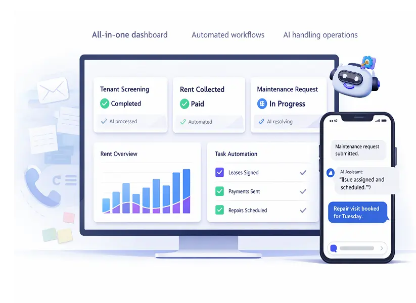 Property Management Dashboard with Automated Workflows and AI Operations