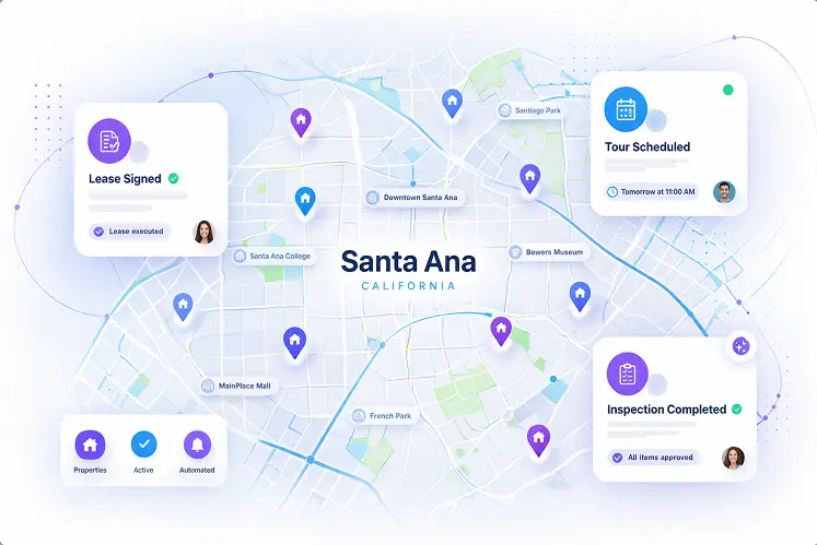 Santa Ana Rental Market Overview Map