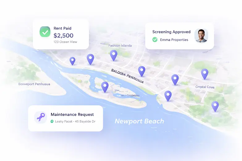 Newport Beach, CA Rental Market Overview Map